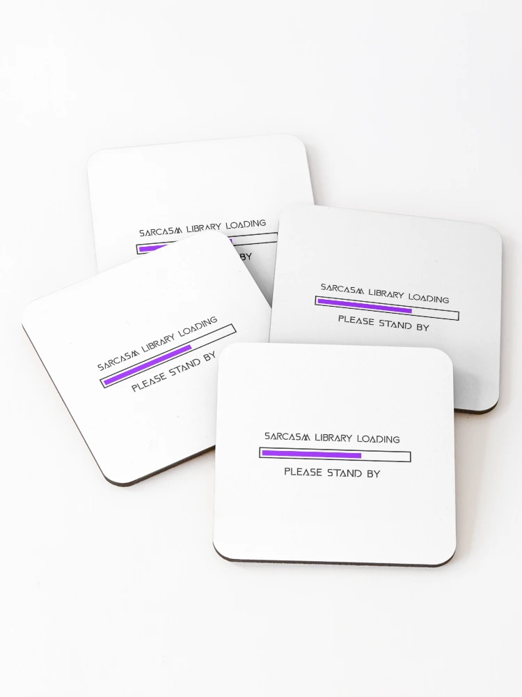 Thumbnail 1 of 5, Coasters (Set of 4), Computer Geek Sarcasm Library designed and sold by ComputerGeeksTs.