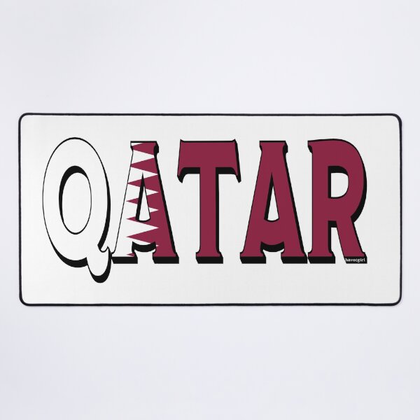 Item preview, Qatar font With Qatari Flag designed and sold by Havocgirl.