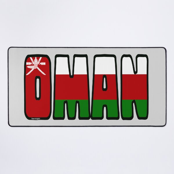 Item preview, Oman Font With Omani Flag designed and sold by Havocgirl.