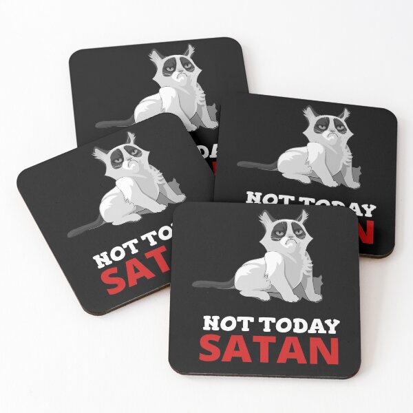 Item preview, Not Today Satan Nope Cat designed and sold by livnitup68.