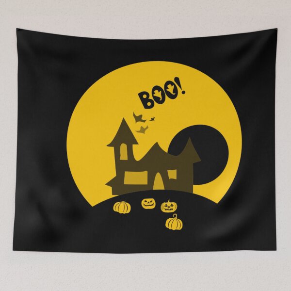 Item preview, vintage spooky halloweentee haunted house  designed and sold by funnyhalloween.