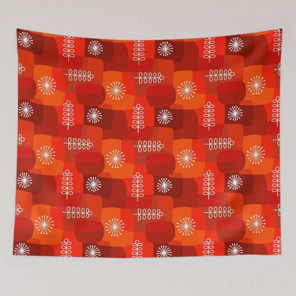 Item preview, Vintage look print in oranges designed and sold by MHen.