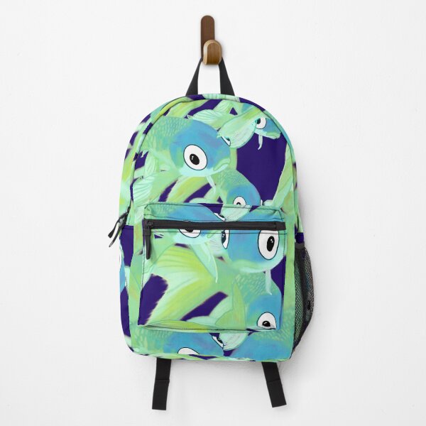 Item preview, Light green fish on indigo designed and sold by QuirkyCraftz.