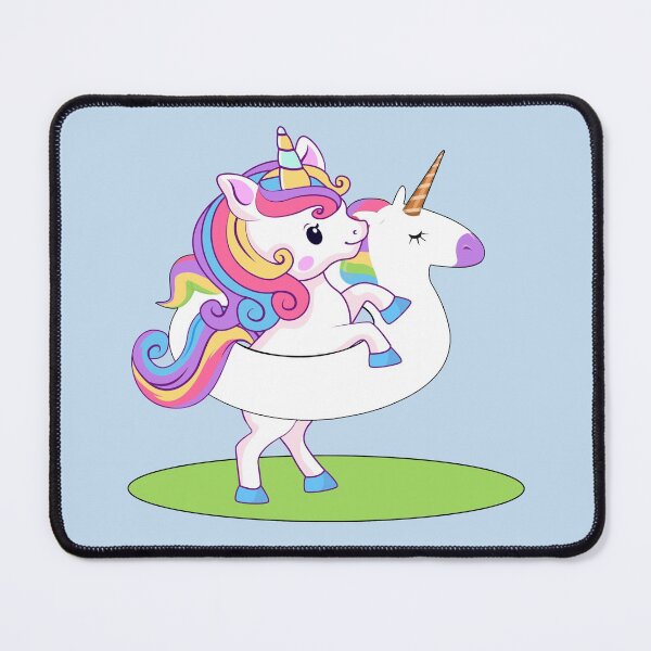 Item preview, Cute Rainbow Unicorn with Unicorn Floatie designed and sold by NadyaCC.
