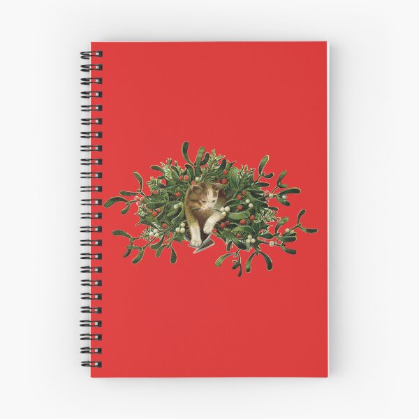 Item preview, Lindo gato de muérdago de Navidad designed and sold by RedThorThreads.