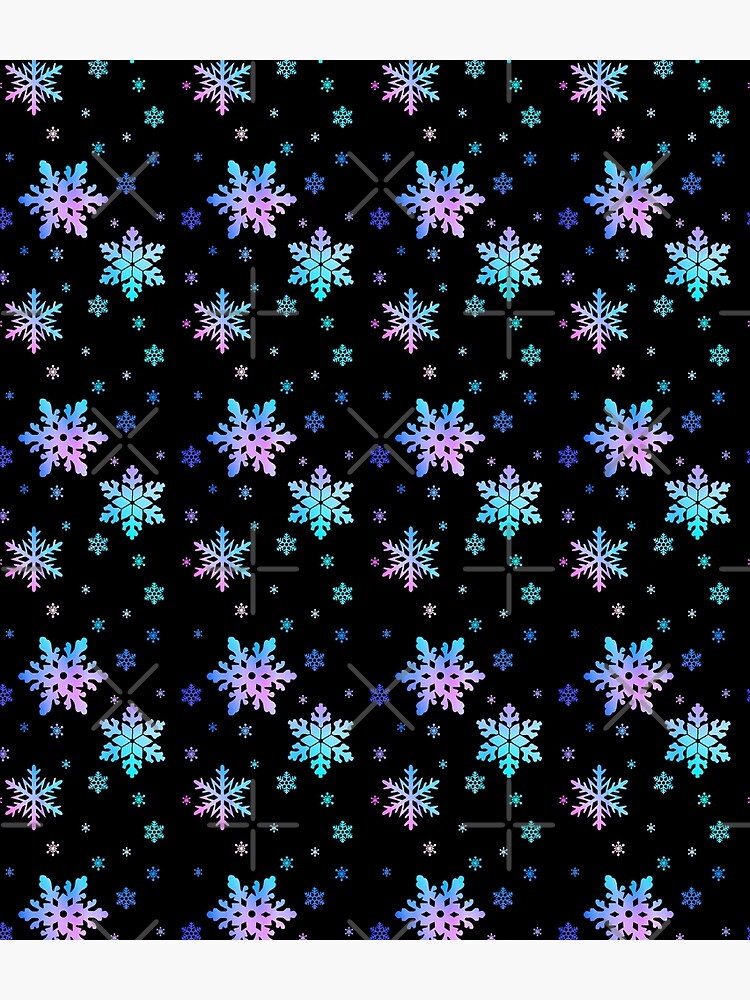 Neon Colorful Snowflakes by GlennLandasWSS1