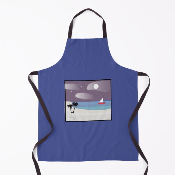 Item preview, Digital Geometric Moon Lit Islandscape Design designed and sold by ThisNThatImages.