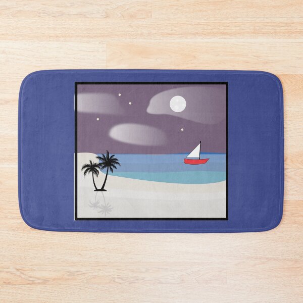 Item preview, Digital Geometric Moon Lit Islandscape Design designed and sold by ThisNThatImages.