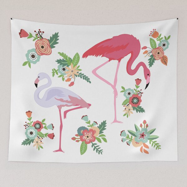 Item preview, Pink Flamingo Flowers designed and sold by GL Digital Artwork .