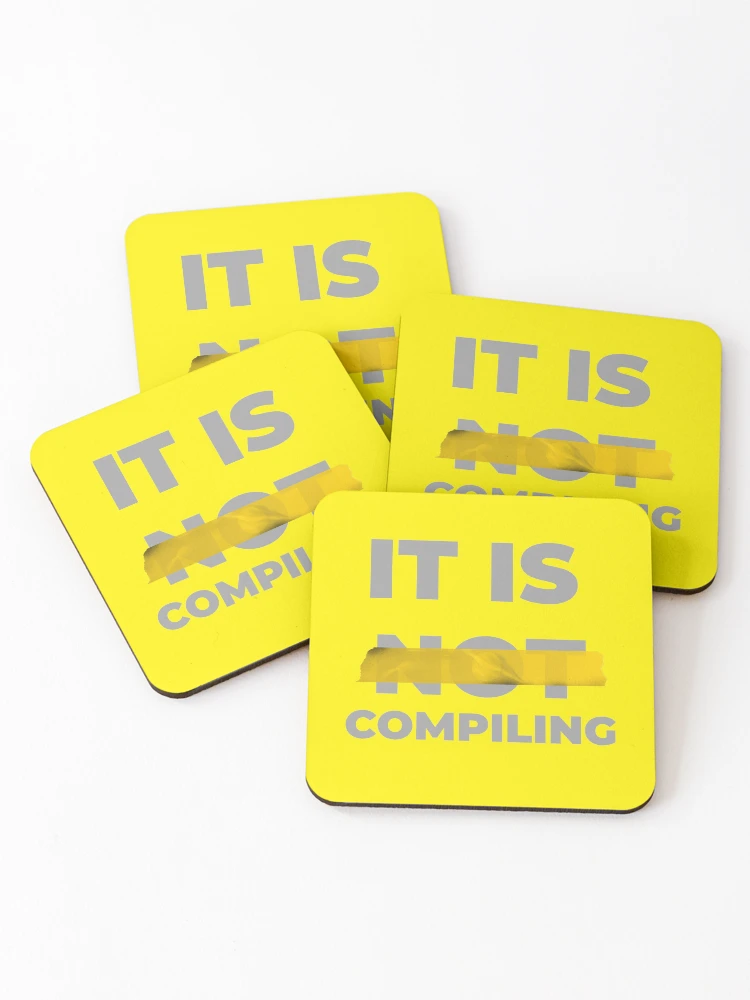 Thumbnail 1 of 5, Coasters (Set of 4), Computer Geek Compiling designed and sold by ComputerGeeksTs.
