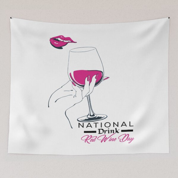 Item preview, NATIONAL DRINK RED WINE DAY designed and sold by Hussain Shirts.