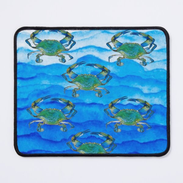 Item preview, Blue Crab Oil Painting/Water Waves Watercolor designed and sold by GL Digital Artwork .