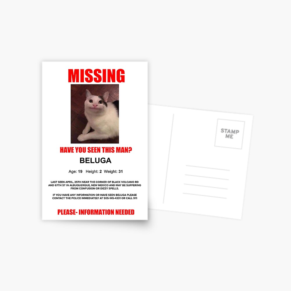 Beluga Missing Poster Sticker for Sale by Shop4Gamers