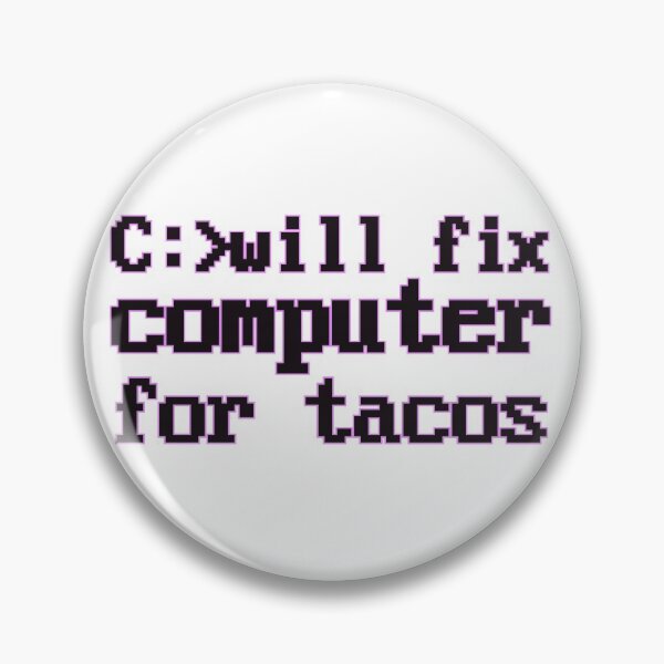 Item preview, Will fix computer for tacos - programmer - nerd culture- black and purple designed and sold by hasbeenz.