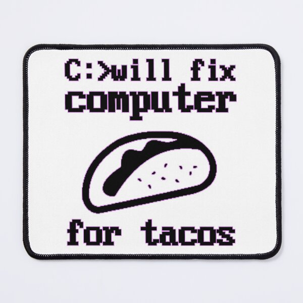 Item preview, Will fix computer for tacos - programmer - nerd culture- black and purple designed and sold by hasbeenz.