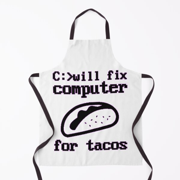 Item preview, Will fix computer for tacos - programmer - nerd culture- black and purple designed and sold by hasbeenz.