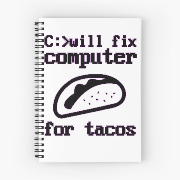 Item preview, Will fix computer for tacos - programmer - nerd culture- black and purple designed and sold by hasbeenz.
