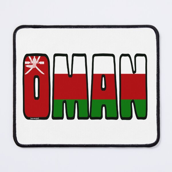 Item preview, Oman Font With Omani Flag designed and sold by Havocgirl.