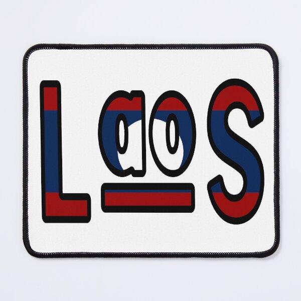 Item preview, Laos Font With Laotian Flag designed and sold by Havocgirl.