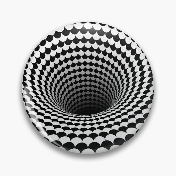 Item preview, Optical Illusion Black and White Scales Houndstooth Black Hole Vortex designed and sold by hyproinc.