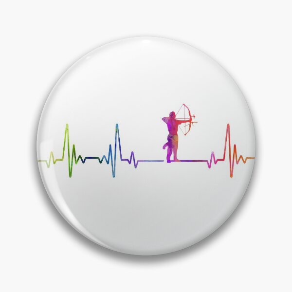 Item preview, Archery heartbeat watercolor designed and sold by loves789.