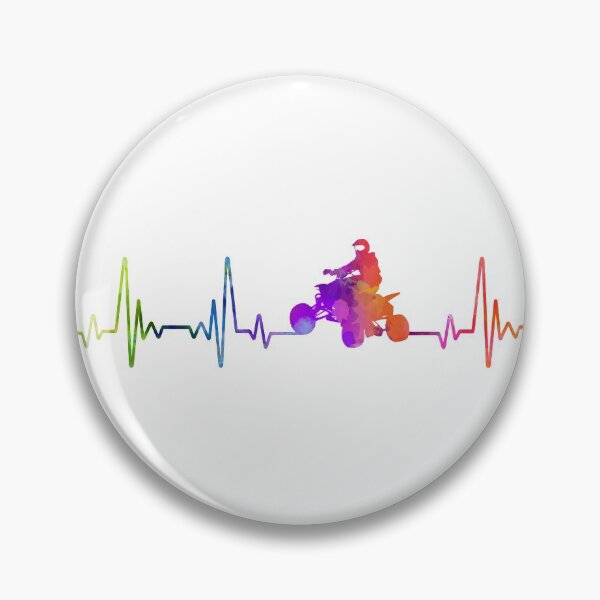 Item preview, ATV bicycle heartbeat watercolor  designed and sold by loves789.
