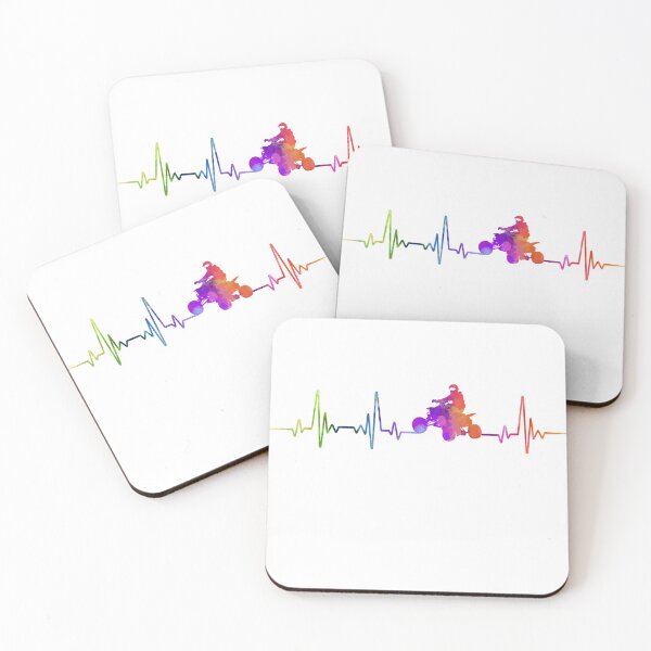 Item preview, ATV bicycle heartbeat watercolor  designed and sold by loves789.