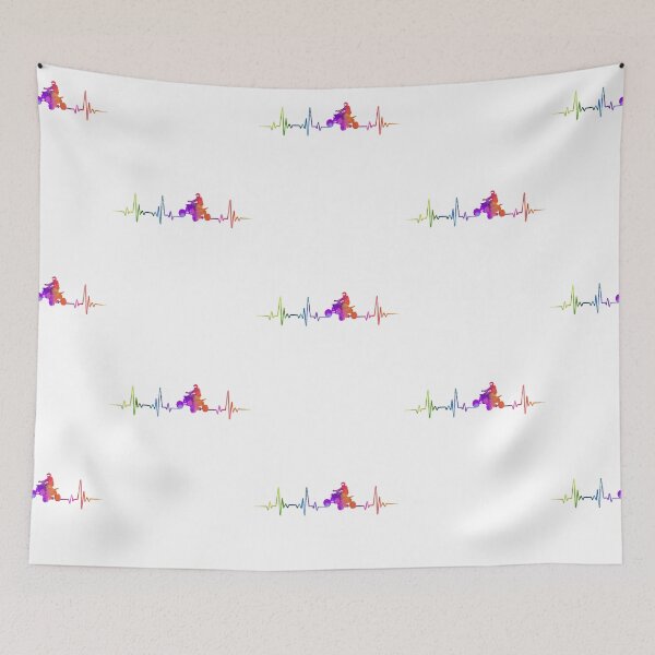 Item preview, ATV bicycle heartbeat watercolor  designed and sold by loves789.
