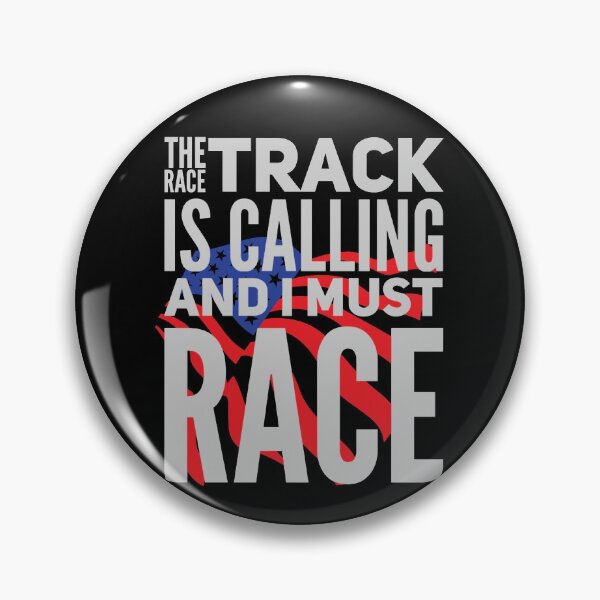 Item preview, The Race Track is Calling and I Must Race American Flag USA designed and sold by CarantinedChaos.