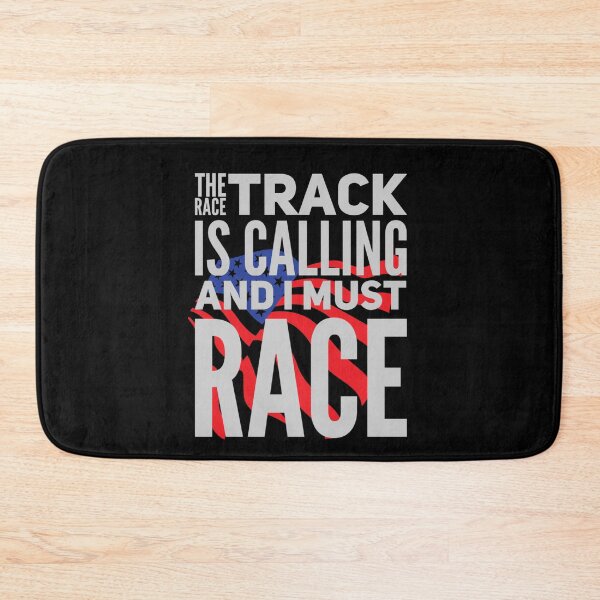 Item preview, The Race Track is Calling and I Must Race American Flag USA designed and sold by CarantinedChaos.