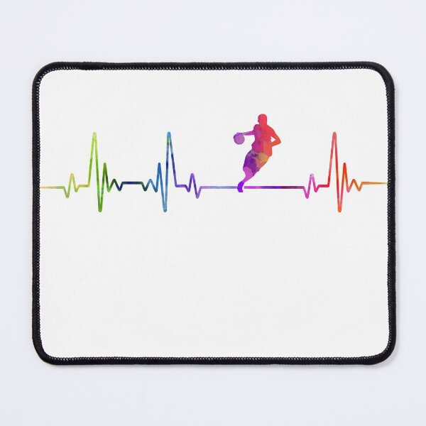 Item preview, Basketball heartbeat watercolor designed and sold by loves789.