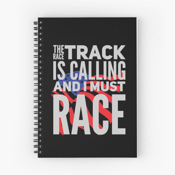 Item preview, The Race Track is Calling and I Must Race American Flag USA designed and sold by CarantinedChaos.