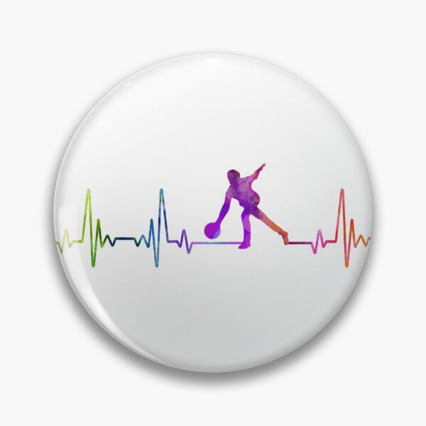 Item preview, Bowling heartbeat watercolor designed and sold by loves789.