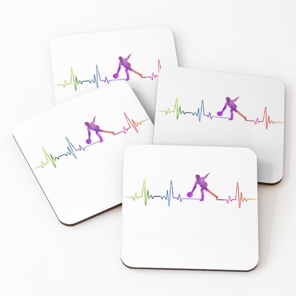 Item preview, Bowling heartbeat watercolor designed and sold by loves789.
