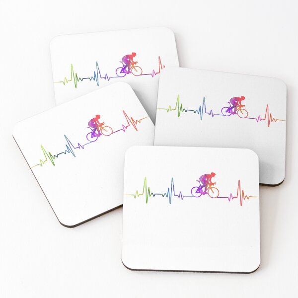 Item preview, CYCLING heartbeat watercolor designed and sold by loves789.