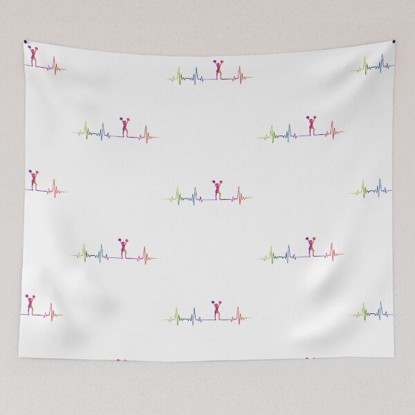 Item preview, Cheerleader heartbeat watercolor designed and sold by loves789.