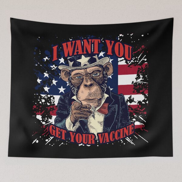 Item preview, I want you, get your vaccine, American flag designed and sold by creativitygood.
