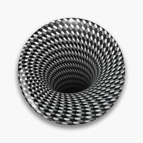 Item preview, Optical Illusion  Hexagon Honeycomb Gray White Black Hole Vortex designed and sold by hyproinc.