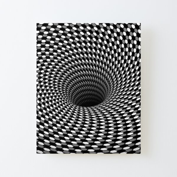 Optical Illusion Op Art Radial Stripes Warped Black Hole Notebook