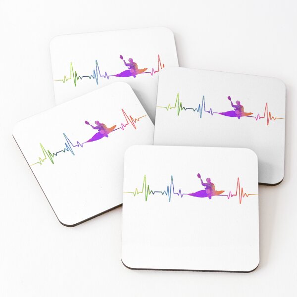 Item preview, Kayaking heartbeat watercolor designed and sold by loves789.