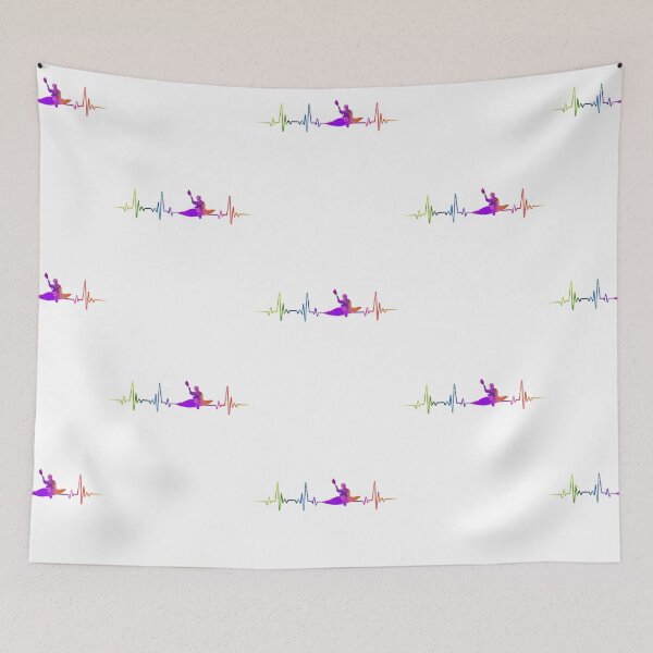 Item preview, Kayaking heartbeat watercolor designed and sold by loves789.