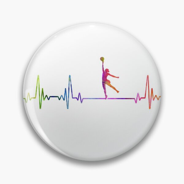 Item preview, Netball heartbeat watercolor designed and sold by loves789.