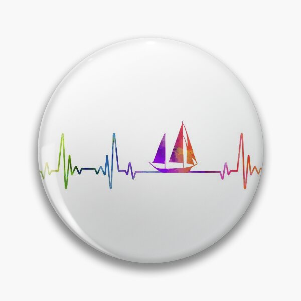 Item preview, Sailing heartbeat watercolor designed and sold by loves789.