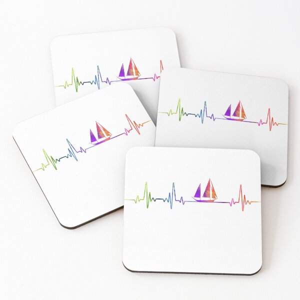 Item preview, Sailing heartbeat watercolor designed and sold by loves789.