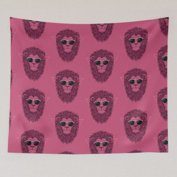 Item preview, Cool Pink Lion wearing sunglasses designed and sold by OutofFocusShop.