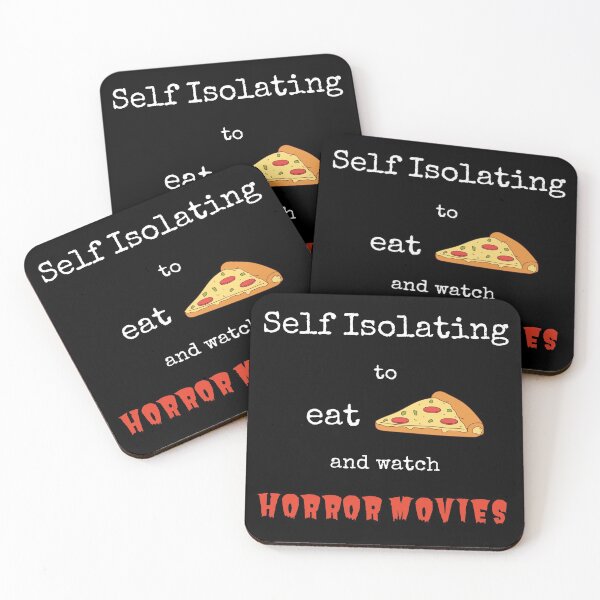 Item preview, Self Isolating to eat Pizza and watch Horror Movies designed and sold by CoffeewithAnh.