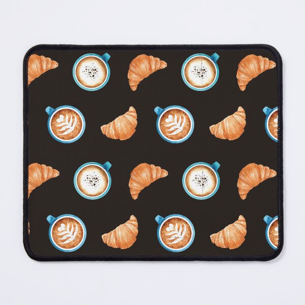 Item preview, Cafe Latte and Croissant Pattern designed and sold by Alicia Chee.
