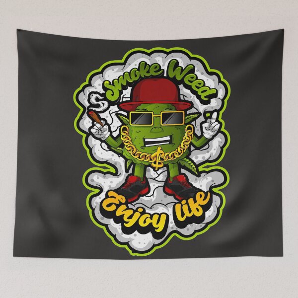 Item preview, SMOKE WEED ENJOY LIFE Modern T shirt Design designed and sold by Mrwinz.