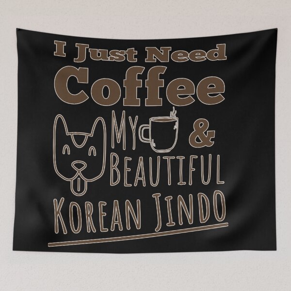 Item preview, Beautiful design perfect for korean jindo owners who loves coffee and dogs. It can be also given as a national  designed and sold by PlusPlayStore.