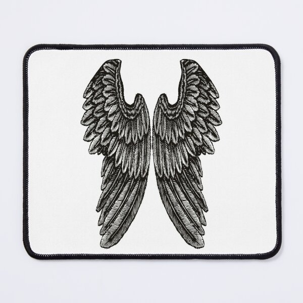 Black Gray Angel Wing Patches 14 Realistic Wings and Feathers Embroidered  Patch